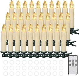 Cibnew Christbaumkerzen Kabellos Weihnachtskerzen