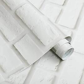 CiCiwind Selbstklebende Tapete 41CM×15M Weiß