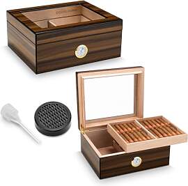 CIGARLOONG Zigarren Humidor Zedernholz,