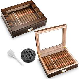 CIGARLOONG Zigarren Humidor Zedernholz,