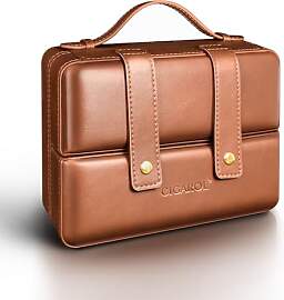 Cigarol Reise Zigarren Humidor, tragbarer Leder