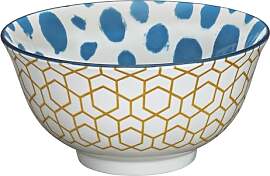 Cilio Bowl AMICI Waben | Porzellan Schüssel bunt