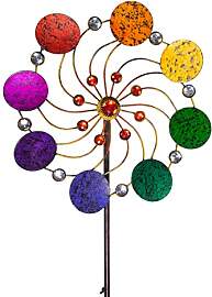CIM Metall Windrad - Exotic Flower Rainbow -