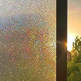 Cinbee 3D Fensterfolie Selbsthaftend Blickdicht