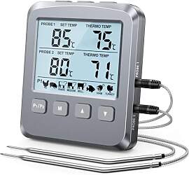 CIRYCASE Doppelsonden Fleischthermometer Digital,