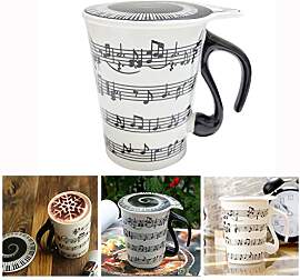 Cisixin Musik Keramikbecher Mit Bass-Förmigem