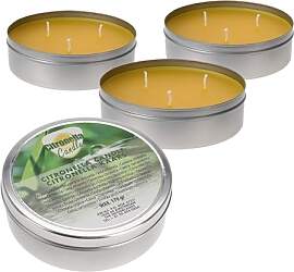 Citronella 3-Docht Kerze mit Deckel 11 cm - 4