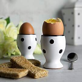 City to Cottage® - Keramik Eierbecher Set | Weiß 