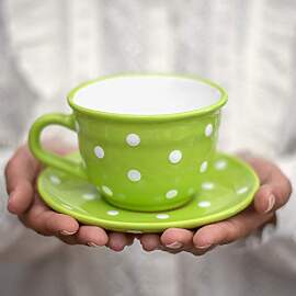 City to Cottage - Keramik Kaffebecher Teetasse 350 