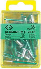 C. K, 50 Nietmuttern aus aluminium, Mehrfarbig,
