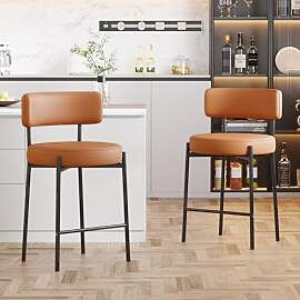 Ckaff Barhocker 2er Set, 63.5cm Sitzhöhe Barstuhl 