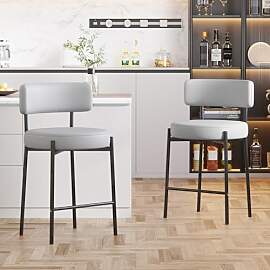 Ckaff Barhocker 2er Set, 63.5cm Sitzhöhe Barstuhl 