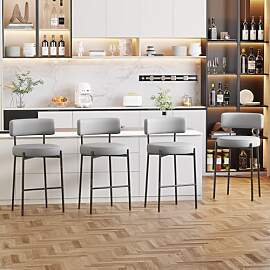 Ckaff Barhocker 4er Set, 63.5cm Sitzhöhe Barstuhl 