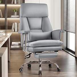 Ckaff Bürostuhl Ergonomischer mit Fußstütze und 