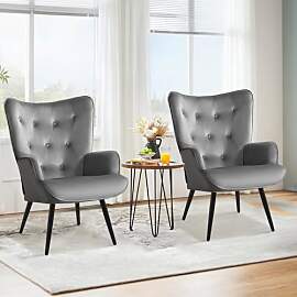 Ckaff Sessel Ohrensessel 2er Set, Relaxsessel aus