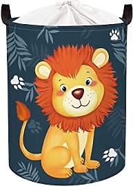 Clastyle Blau Wäschekorb Baby mit Tier Löwe -