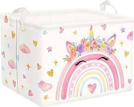 Clastyle Regenbogen Kinder Wäschekorb mit Henkel