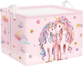 Clastyle Rosa Einhorn Kinder Wäschekorb mit