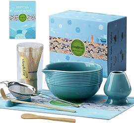 Clay&Fire Matcha Set, 9 Teiliges Matcha Besen