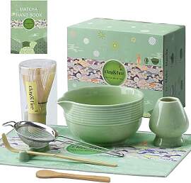 Clay&Fire Matcha Set, 9 Teiliges Matcha Besen
