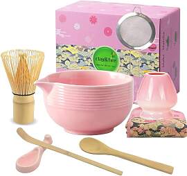 Clay&Fire Matcha Set, 9 Teiliges Matcha Besen