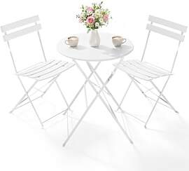 Clevich Bistro Set Balkon Metall, Klappbar