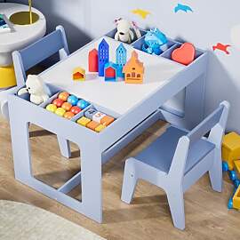 Clevich Kindersitzgruppe mit Stauraum, Kindertisch 