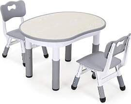 Clevich Kindertisch mit 2 Stühlen, Kinder Tisch