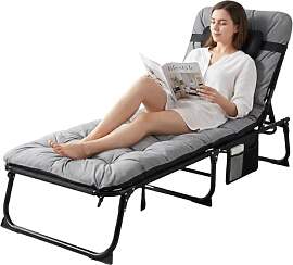 Clevich Sonnenliege Klappbett, Folding Lounger mit 