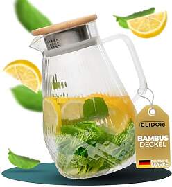 CLIDOR Wasserkaraffe - 1,5 Liter, verstärkte