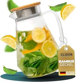CLIDOR Wasserkaraffe - 1,5 Liter, verstärkte