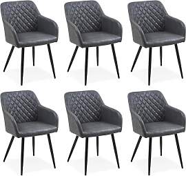 CLIPOP Esszimmerstühle 6er Set, Küchenstuhl