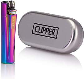 Clipper-Feuerzeug Glacier Ice, Metall,
