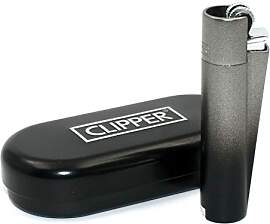 Clipper Metall-Feuerzeug, schwarz mit Farbverlauf