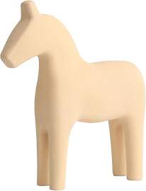 CLISPEED Mini Holzpferd Figur Holzskulptur