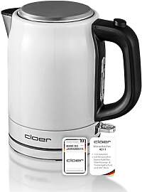 Cloer 4511 Wasserkocher Edelstahl, 2200 W,