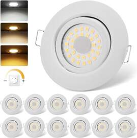cloksh LED Einbaustrahler 230V Dimmbar Weiß LED