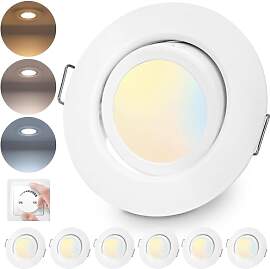 cloksh LED Einbaustrahler 230V Dimmbar Weiß LED