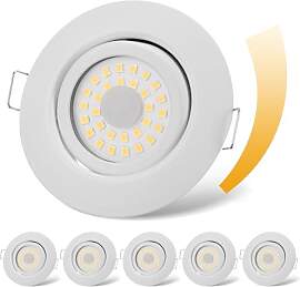 cloksh LED Einbaustrahler 230V Flach Dimmbar LED