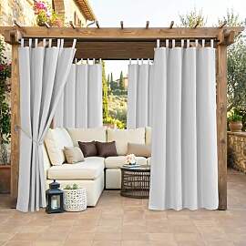 Clothink 2er Set Outdoor Vorhang Wetterfest