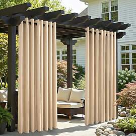 Clothink Outdoor Vorhang Wetterfest Mit Ösen,