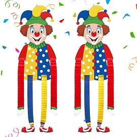 Clown Banner Karneval Deko, 2 Stück Clown Deko
