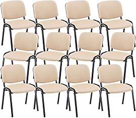 CLP 12er Set Besucherstuhl Ken Stoff I Stapelstuhl 