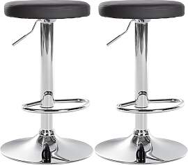 CLP 2er Set Barhocker Ponte Kunstleder I Drehbarer 