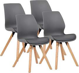 CLP Esszimmerstuhl 4er Set gepolstert Luna,