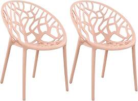 CLP Gartenstuhl 2er Set, stapelbar und wetterfest, 