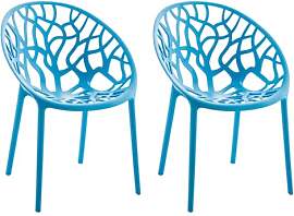 CLP Gartenstuhl 2er Set, stapelbar und wetterfest, 