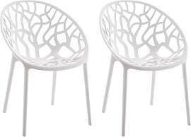 CLP Gartenstuhl 2er Set, stapelbar und wetterfest, 