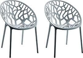 CLP Gartenstuhl 2er Set, stapelbar und wetterfest, 