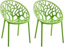 CLP Gartenstuhl 2er Set, stapelbar und wetterfest, 